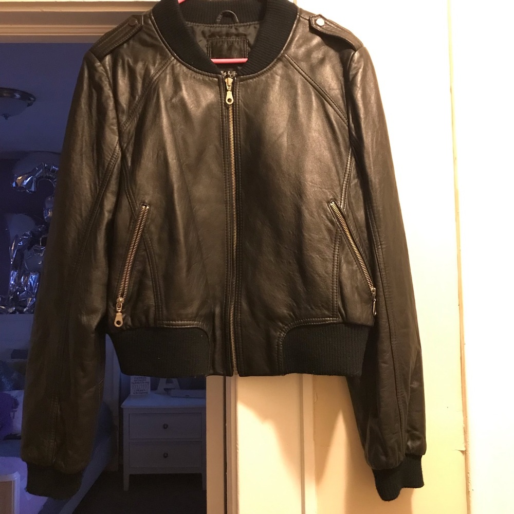 A leather coat